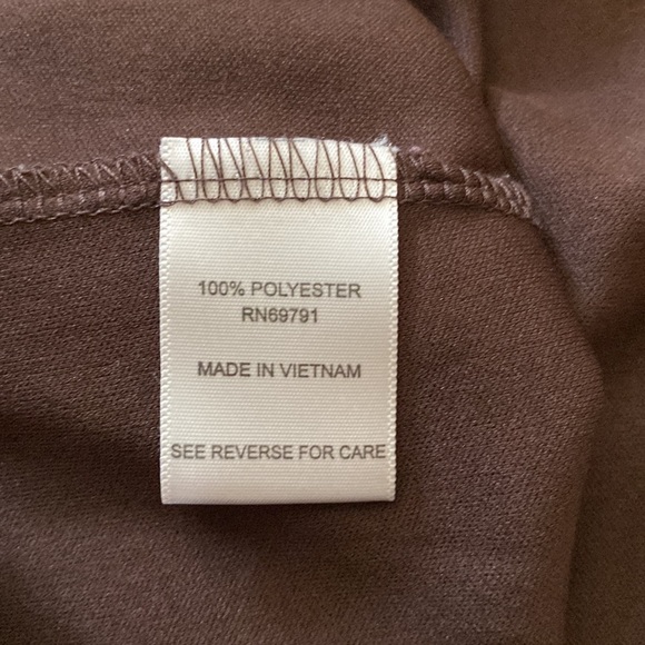 Dress Barn Blouse size 12 lined  teal brown flutter sleeve - Picture 7 of 10